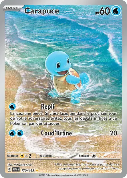 Carte Carapuce 170/165