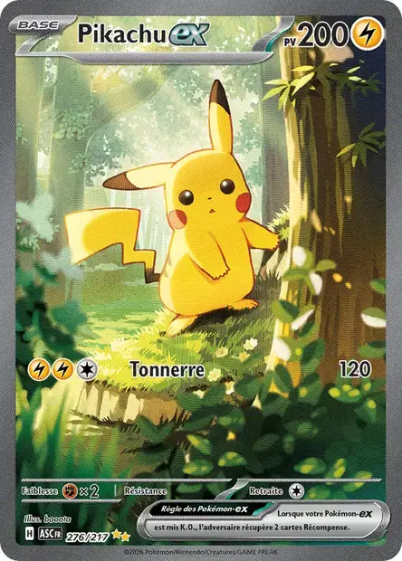 Carte Pikachu ex 276/217